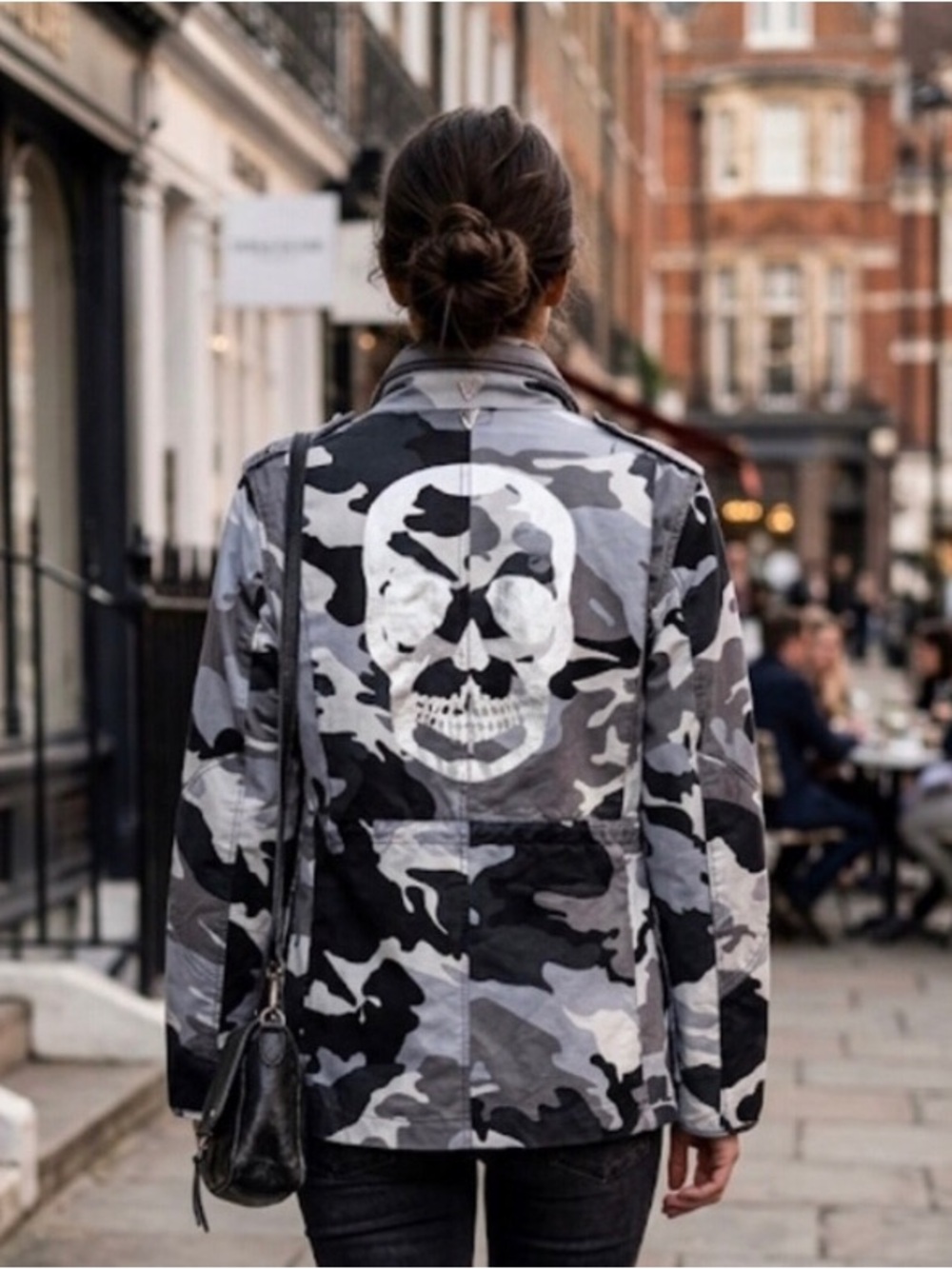 ZADIG & VOLTAIRE Kola Camo Skull Military Jacket🩶🖤